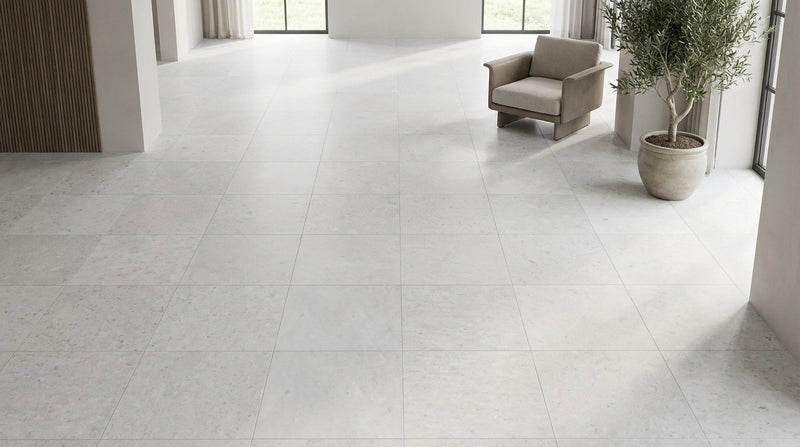 Polar White Marble Tile 12x12 Honed