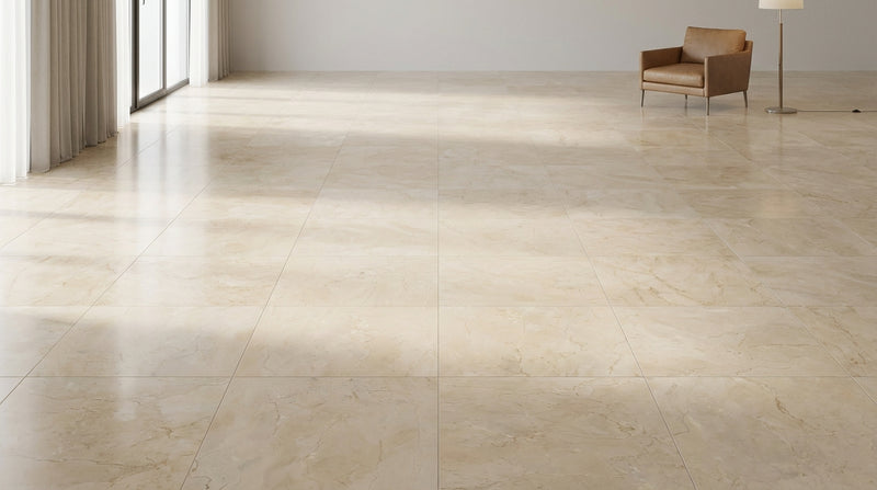 Crema Marfil Classic 12x12 Polished Marble Tile