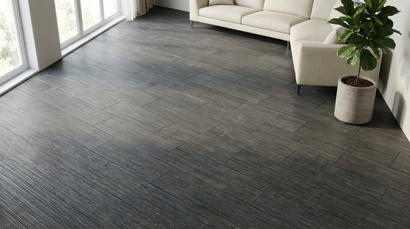 Belgian Blue Bamboo Granite Tile 12x24