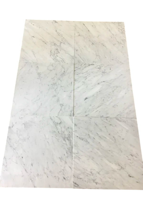 Carrara White Marble Tile 12x12 Honed