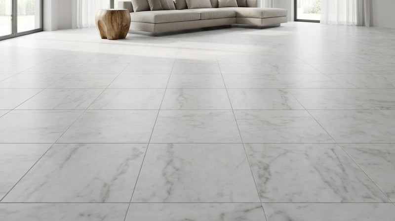 Carrara White Marble Tile 12x12 Honed