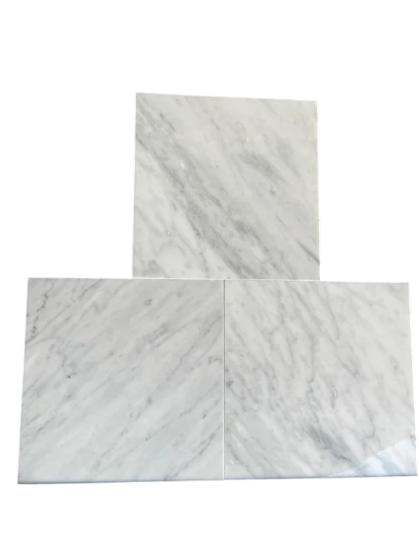 Carrara White Marble Tile 12x12 Polished