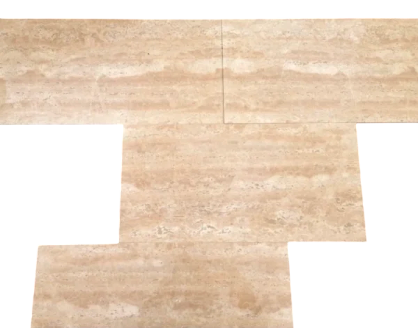 Walnut Unfilled Polished Vein Cut 12x24 Travertine Tile