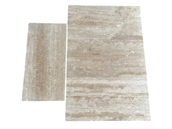 Walnut Unfilled Polished Vein Cut 12x24 Travertine Tile
