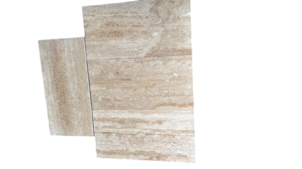 Walnut Unfilled Polished Vein Cut 12x24 Travertine Tile