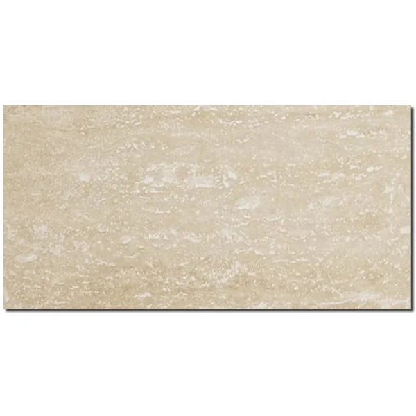 Travertine Tile - Ivory Vein Cut - Honed and Filled - 12x24