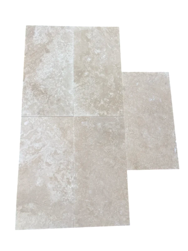 Ivory Travertine Tile 12x24 Honed, Filled