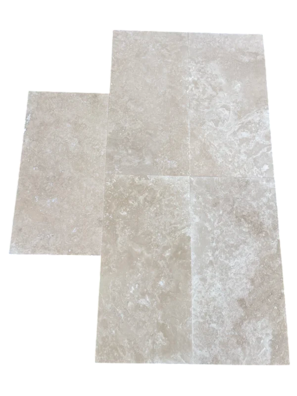 Ivory Travertine Tile 12x24 Honed, Filled
