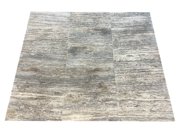 Silver Vein Cut Travertine Tile 12x24 Honed, Filled