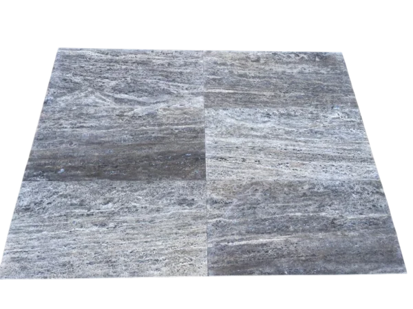 Silver Vein Cut Travertine Tile 12x24 Honed, Filled
