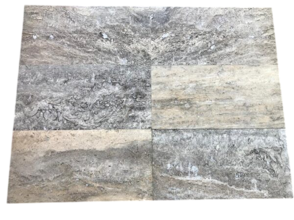 Silver Vein Cut Travertine Tile 12x24 Polished