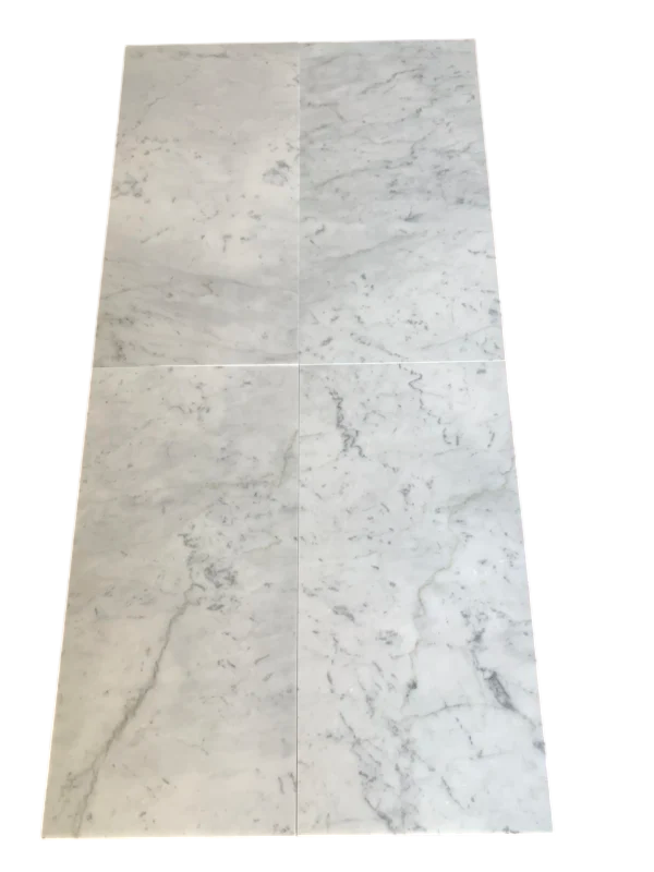 Carrara White Marble Tile 12x24 Honed