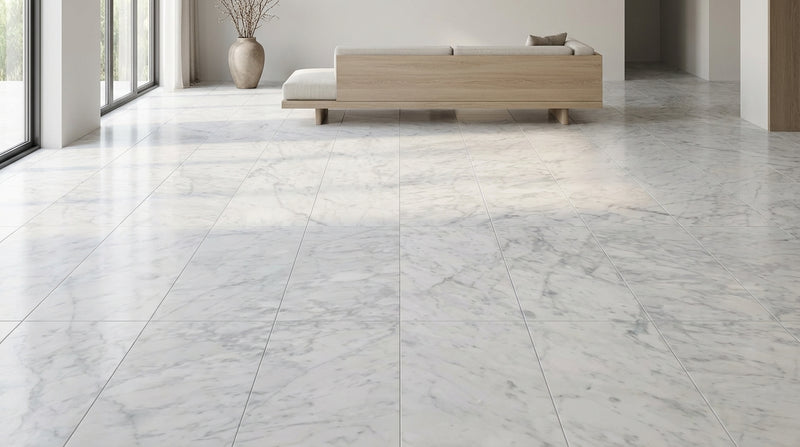 Carrara White Marble Tile 12x24 Polished