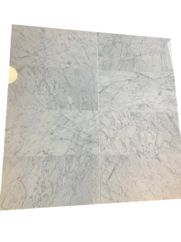 Carrara White Marble Tile 12x24 Polished