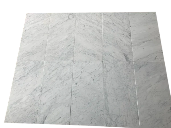 Carrara White Marble Tile 12x24 Polished