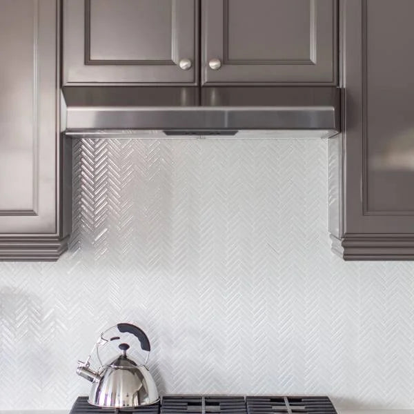 90 Gray Haze 12.25x11 Herringbone Porcelain Mosaic