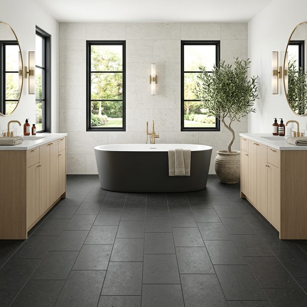 12x24x1/2 Honed Basalt Tile