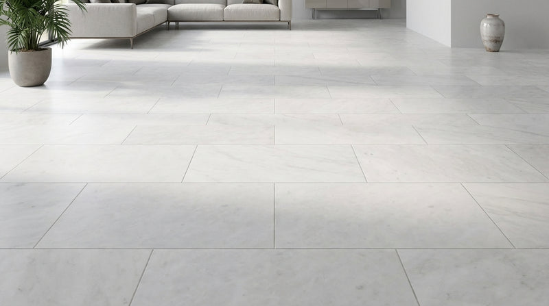 Polar White Marble Tile 12x24 Honed
