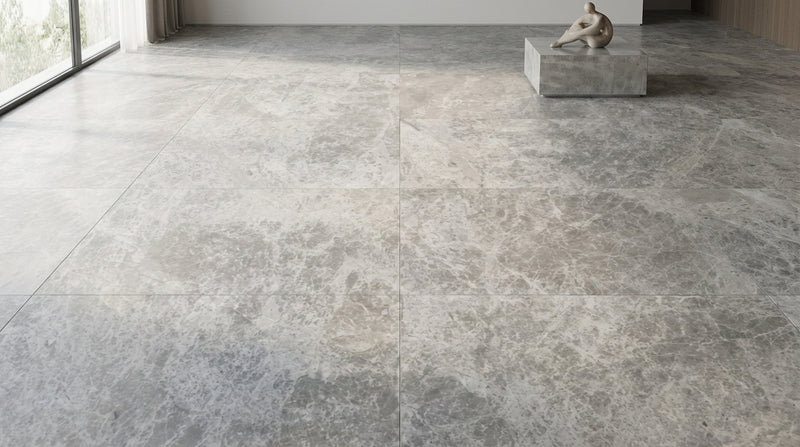 Valensa Gray Marble Tile 12x24 Honed