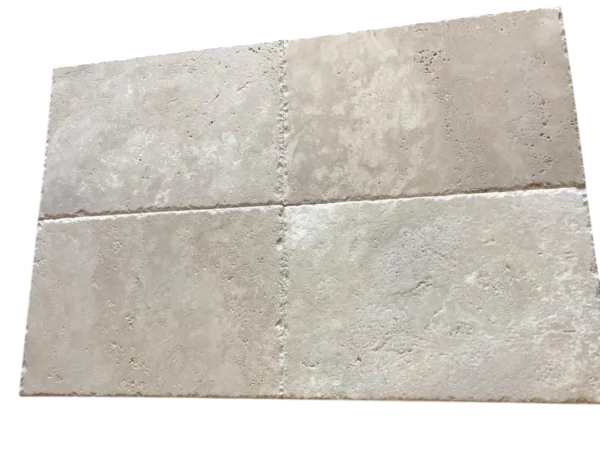 Ivory Travertine Tile 16x24 Brushed Chiseled