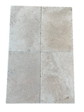 Ivory Travertine Tile 16x24 Brushed Chiseled