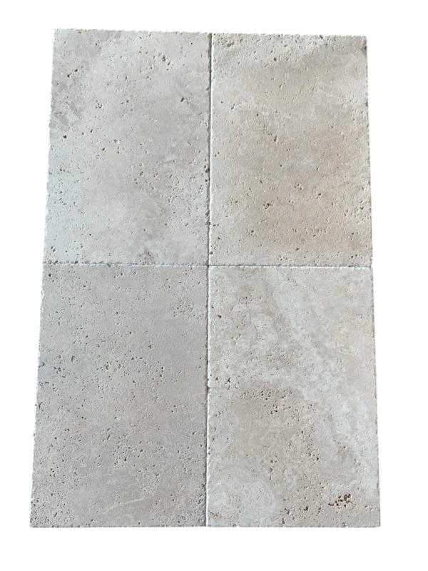 Ivory Travertine Tile 16x24 Brushed Chiseled