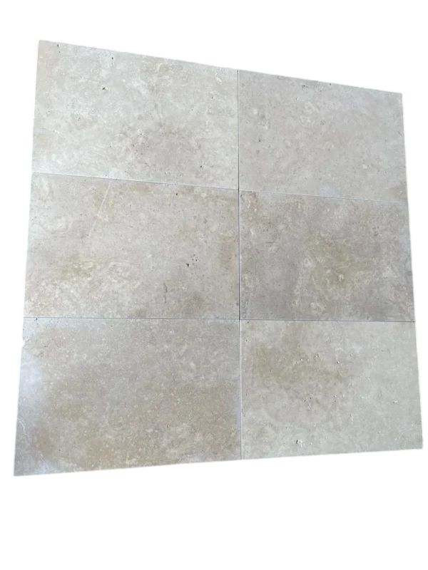 Ivory Travertine Paver 16x24 Tumbled   1.25 inch
