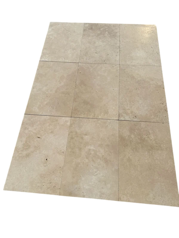 Ivory Travertine Paver 16x24 Tumbled   1.25 inch