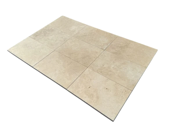 Ivory Travertine Paver 16x24 Tumbled   1.25 inch