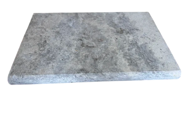 Silver Travertine Coping 16x24  Bullnose  5 cm