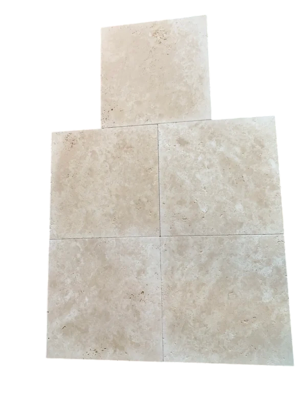 Ivory Travertine Tile 16x16 Tumbled