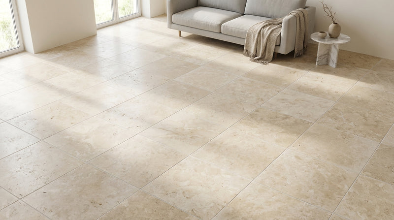 Ivory Travertine Tile 16x16 Tumbled