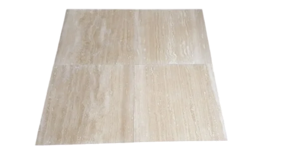 Ivory Vein Cut Travertine Tile 18x18 Polished