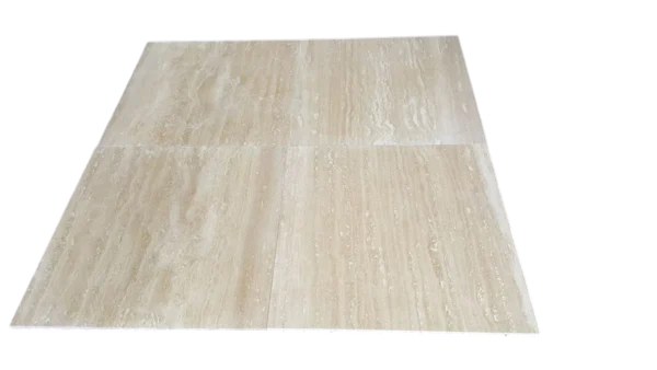 Ivory Vein Cut Travertine Tile 18x18 Polished