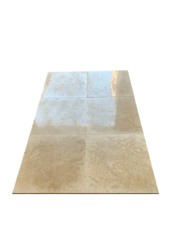 Ivory Travertine Tile 18x18 Filled, Polished