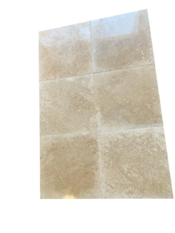 Ivory Travertine Tile 18x18 Filled, Polished