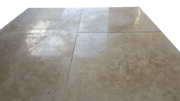 Ivory Travertine Tile 18x18 Filled, Polished