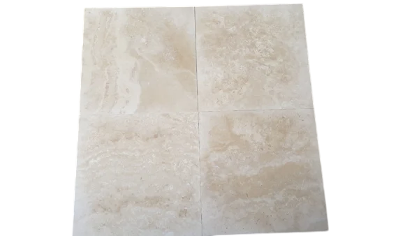 Ivory Travertine Tile 18x18 Filled, Polished