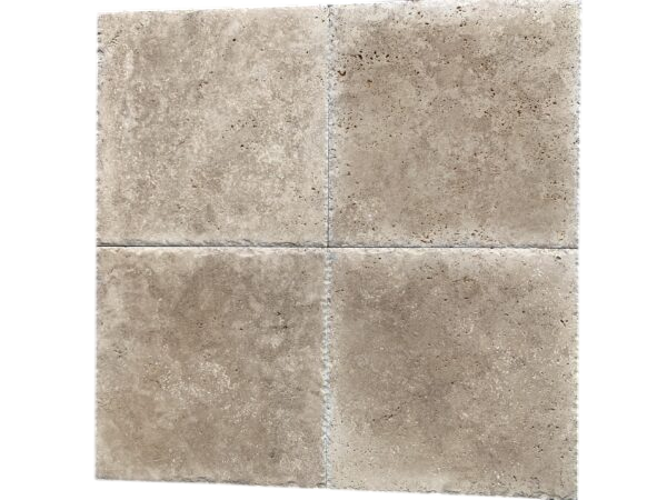 Walnut Brushed Chiseled 18x18 Travertine Tile