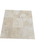 Ivory Travertine Tile 18x18 Honed, Filled