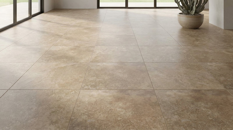 Noce Travertine Tile 18x18 Honed, Filled