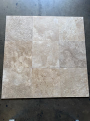 Walnut Filled Honed 18x18 Travertine Tile