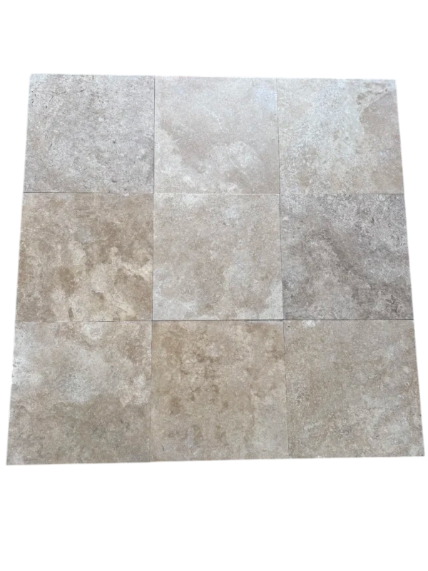 Walnut Filled Honed 18x18 Travertine Tile