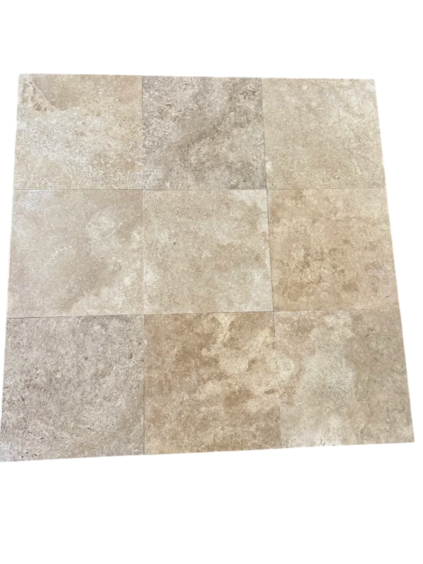 Walnut Filled Honed 18x18 Travertine Tile