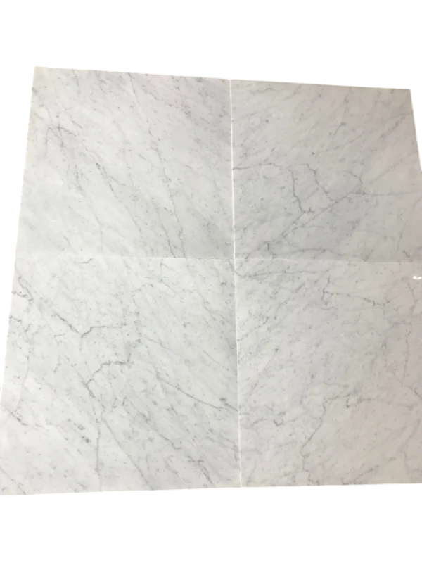 Carrara White Marble Tile 18x18 Polished