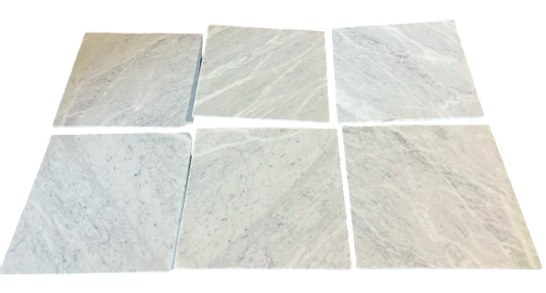 Carrara White Marble Tile 18x18 Honed