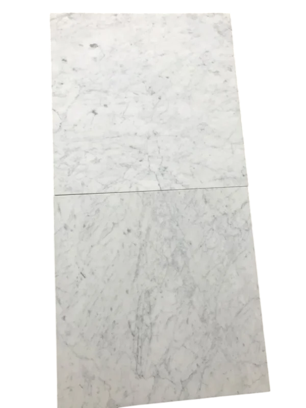 Carrara White Marble Tile 18x18 Honed