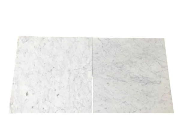 Carrara White Marble Tile 18x18 Honed