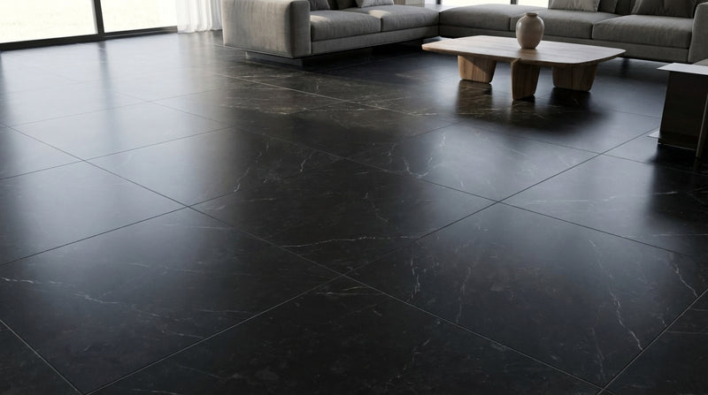 Nero Marquina Marble Tile 18x18 Polished