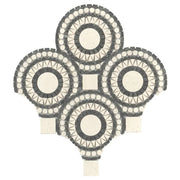 Solis Myra Beige & Basalt 14.25x14.25 Honed Marble Mosaic